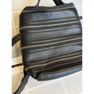 Current Mood Black Grunge Whimsigoth Zippers Black‎ Mini Backpack Edgy Steampunk